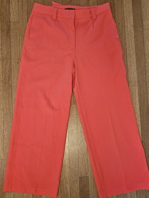M&S Collection Crepe Tab Detail Wide Leg Trousers Size 12