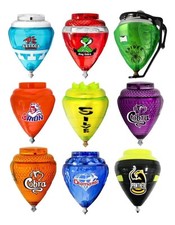 9 PCS TROMPO COMETA COBRA AZTECA DIAMANTE STEEL TIP SPINNING TOP MEXICAN TOY
