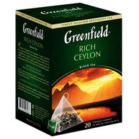 Greenfield Schwarztee Rich Ceylon 20 Pyramiden Beutel Tee Black Tea