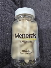Menerals 357mg 60 Capsules,  EXP 01/2028 SEAL...