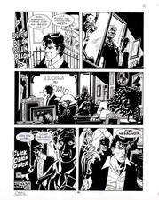 FRANCO SAUDELLI - Tavola originale Dylan Dog n. 119 "Gli occhi del gatto" p.45
