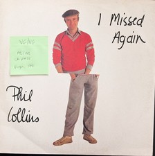 Phil Collins I Missed Again Vinyl Record 12" VG/VG VS402-12 1981
