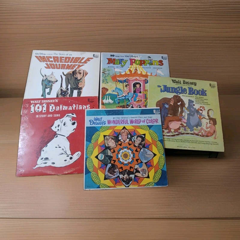 Vintage Walt Disney Children's Story And Song Record Collection