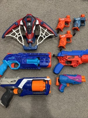 Nerf Guns Lot (4 Different Styles, 1 Dual Force, & 3 single shots)