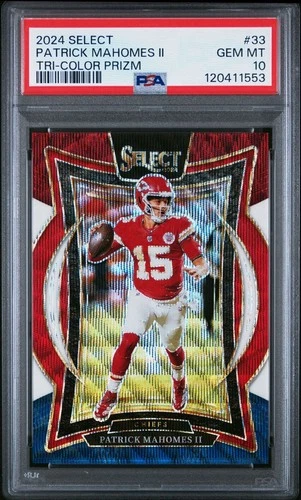 2024 Select Patrick Mahomes Concourse Tri Color /299 PSA 10 Pop 4