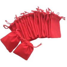 20 Pack Velvet Pouches with Drawstring Bags, Mini Small Cloth Jewelry Gift Pa...