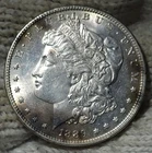 1889 Morgan Silver Dollar CHOICE Brilliant Uncirculated Toned Obv MINIMAL MARKS