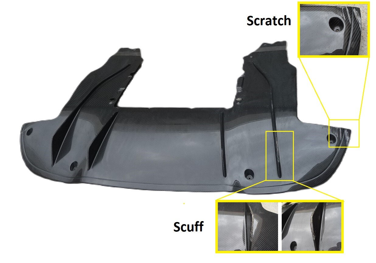 2017-2023 McLaren 720s Carbon Fiber Rear Diffuser Cover Shield 14A2151CP OEM OE
