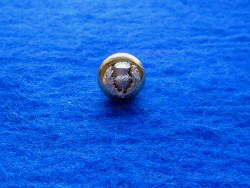 ROYAL SCOTS FUSILIERS 14MM FROSTED SILVER GILT MESS BUTTON - 第 1/2 張圖片