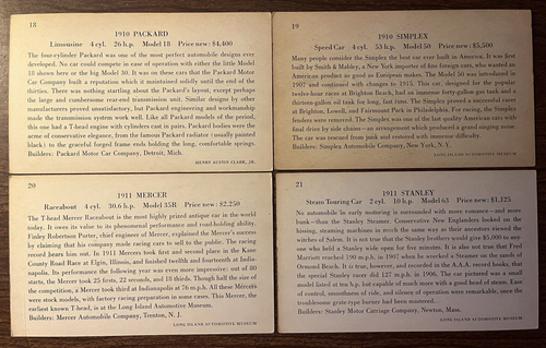 Set of 30 Long Island Automotive Museum Info Photo Cards ~ Antique Vintage Autos - Picture 11 of 19
