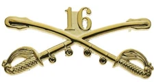 Army 16th Sixteenth Cavalry Crossed Sabres 2 1/4 inch Hat Pin H16191 F6D11F