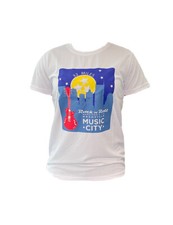 Rock N Roll Marathon Graphic Tee Nashville Music City White Women 2XL