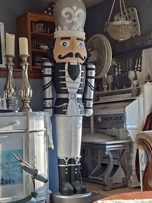 6' Nutcracker, Freshly hand painted,Plays Music , Lights Up.