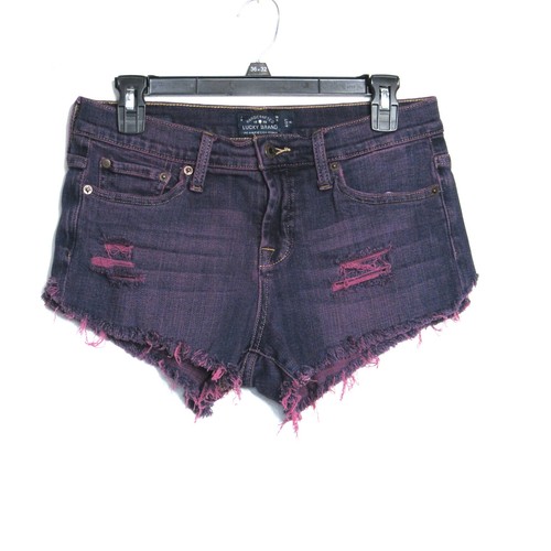Lucky Brand Purple Dyed Ripped Denim 