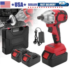 520Nm Cordless Impact Wrench Brushless Rattle Gun 1/2'' Drive + Lithium Battery