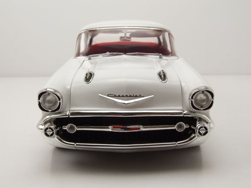 Chevrolet Bel Air Custom 1957 Coche a Escala Blanco 1:18 Acme - Imagen 8 de 11