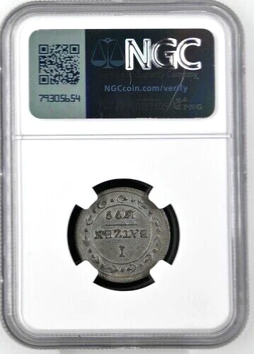 1799 Switzerland Helvetian Republic Batzen, NGC AU Details - Damage, KM - A7 - Image 2 of 2