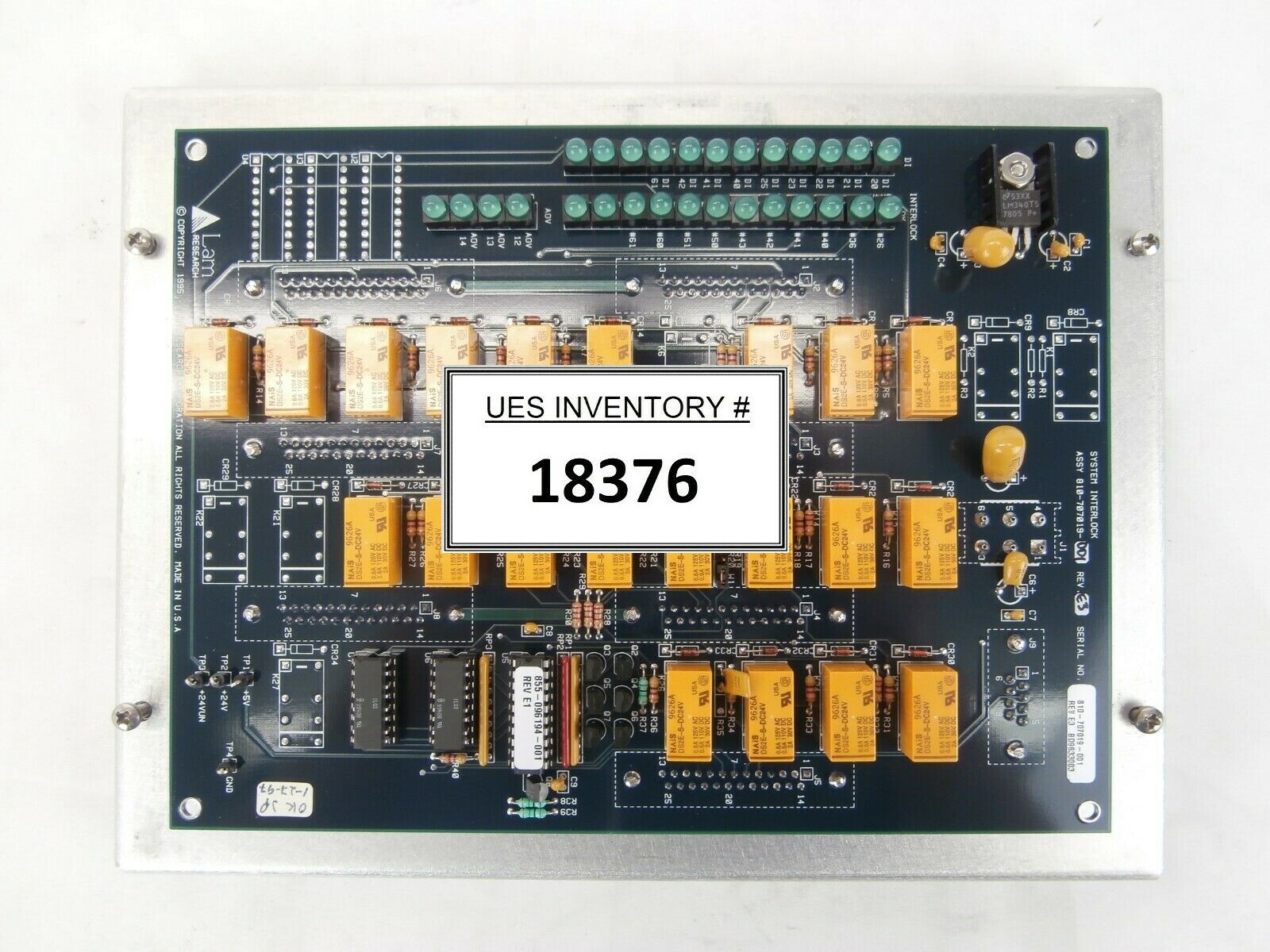 Lam Research 810-707019-001 System Interlock Board Panel PCB FPD Continuum Spare