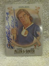 2021 Topps Allen Ginter Card # 256 Jeff Carlson Signed Autograph Slapshot ERROR!