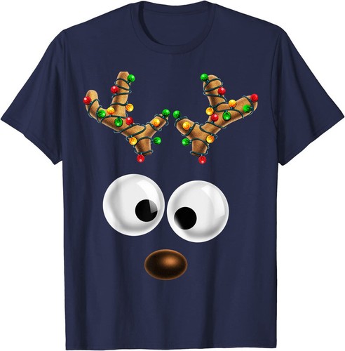Matching Family Christmas Reindeer Face Christmas Unisex T-Shirt