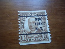timbre united states 1  1/2 cents-Harding- pré oblitéré New York N.Y -neuf
