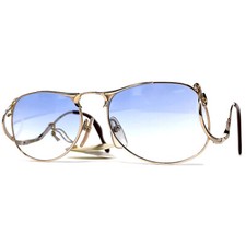 NOS Vintage COLANI 1055 Sunglasses - 1980'S Germany - Medium - ORIGINAL - Gold