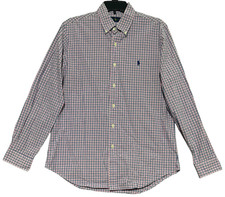 Polo Ralph Lauren Button up Shirt Gingham Check Mens Medium 100 Cotton