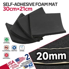 4x 0.7Sqft Adhesive Neoprene Rubber Sheet Sponge Foam Pad for Craft 20mm