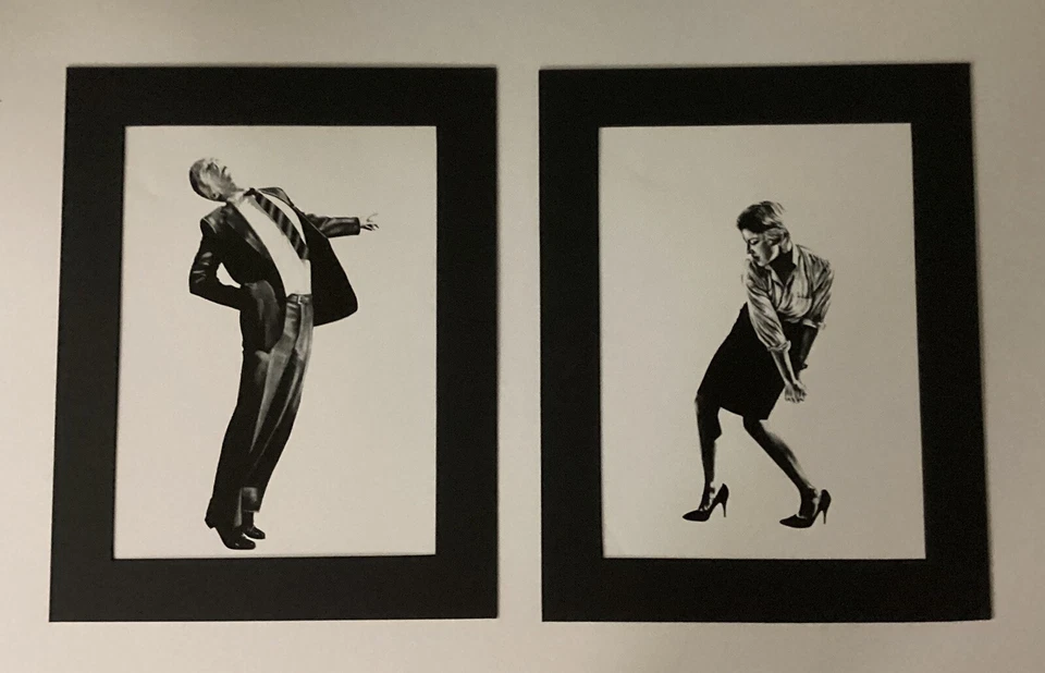 ROBERT LONGO Hombres en las ciudades conjunto de DOS imágenes, marco mate 11x14 listo #6 Foto 3 de 4