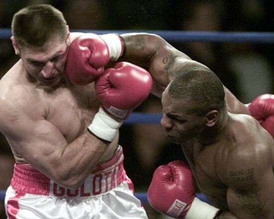 MIKE TYSON vs ANDREW GOLOTA 8X10 PHOTO BOXING PICTURE RIGHT BY