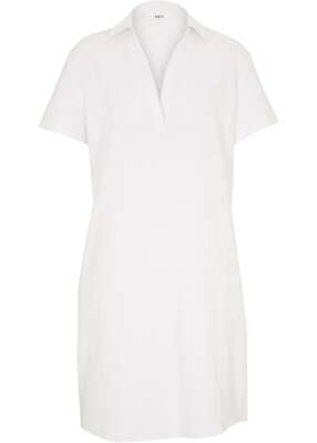 Neu R-Ware Tunika-Kleid mit Leinen Gr. 44 Weiß Freizeitkleid Casual-Minidress