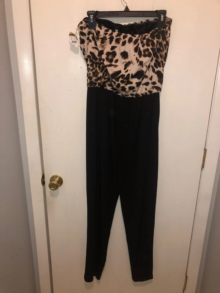 Новый с Ярлыками тело Central комбинезон женщин SZ большой гепард печать лиф без бретелек карманы - Изображение 3 из 3