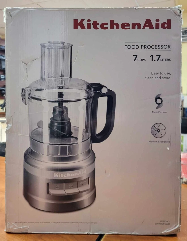 KitchenAid KFP0718CU Food Processor - Silver - NIOB - Image 4 of 4