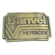 Vintage Brass Banvel Herbicide From Velsicol Belt Buckle Farming