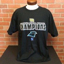 NFL Carolina Panthers T Shirt Size XL 2003 Champion Super Bowl XXXVIII Black