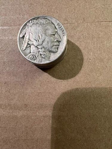 1937 P Buffalo Head Nickel Lot of Eight (8) Coins GOOD - VERY GOOD Condition