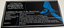Adesivo Lego Star Wars UCS 75094 Classe Lambda T-4a Shuttle (non 10212)