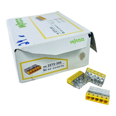 Wago Terminals Series / 2273-205 / 45pcs / 5 x 0.5-2.5 mm² Cu / connection terminal 24