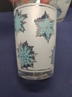 Set 5 Federal Glass Atomic Blue Snowflake Juice Glasses  3 1/2"  Frosted MCM — photo 3