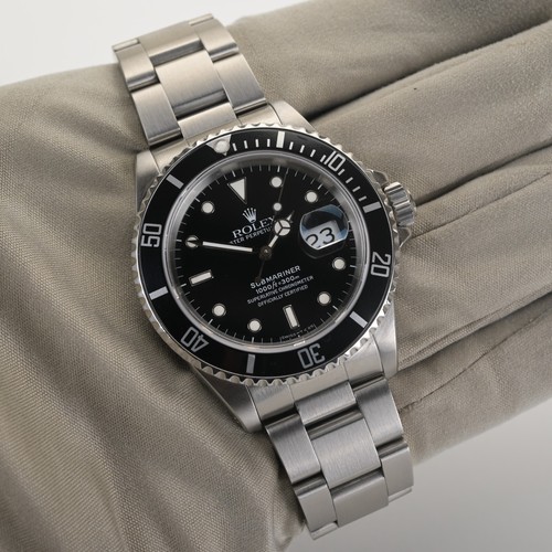 1991 Rolex Submariner Date 16610 Black Dial 40mm Stainless Steel Men's Watch - Picture 8 of 16