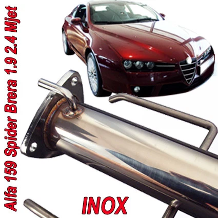 HOUSE TUNING Tubo downpipe FAP DPF Alfa 159 Brera Spider 1.9 2.4 Mjet 120 150 210 CV INOX T2A