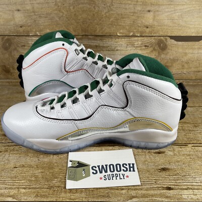Nike Air Jordan 10 Retro Wings White Green Shoes CK4532-103 Men's