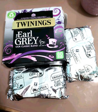 80 Teabags . TWININGS Earl Grey Decaffeinated Lemon Bergamot Black Tea Breakfast 0.07 per strip