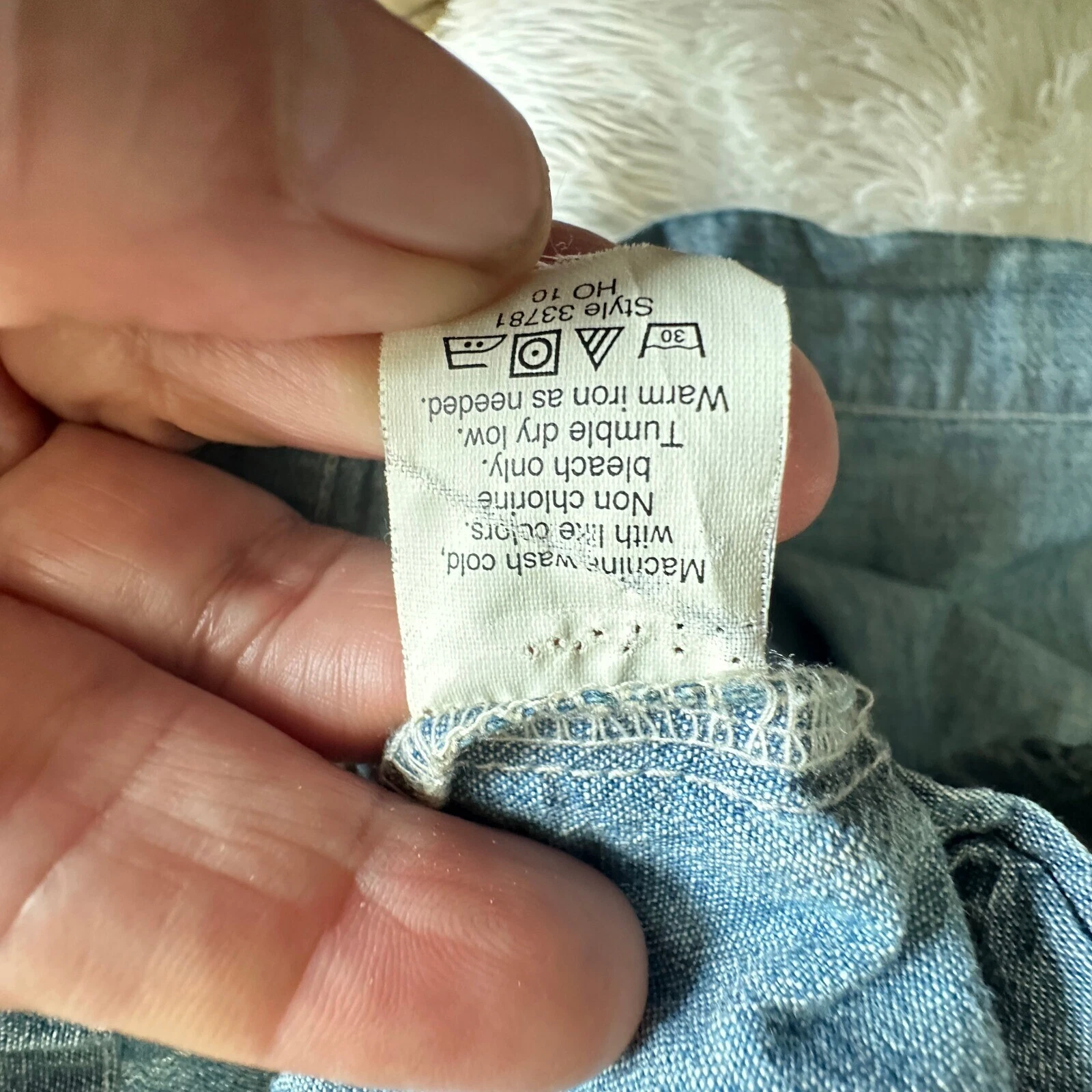 VETEMENTS J. Abito Crew Denim Tunica Plissettato Chambray Casual Taglia 4 Mini Boho Classico
