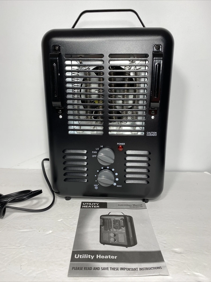 Utility Space Heater DQ1702 Milkhouse Style Electric Fan-Forced - Black |  eBay