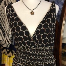 Studio M V-Neck Black & White Dress (S)