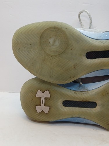 Under Armour Sneakers Youth 6 White & Blue High Top Shoes Running Basketball - Picture 18 of 23
