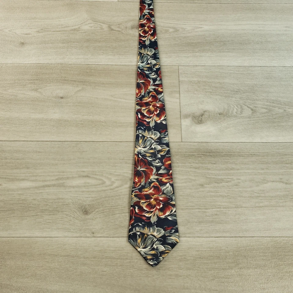 Corbata Buckingham Para Hombre Vintage Floral Azul Rojo Gris Marrón Blanco Hecha en EE. UU. Foto 2 de 4