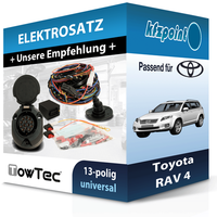 für Toyota RAV 4 02.2009-01.2013 Towtec E-Satz 13Polig Universell Incl. Manual