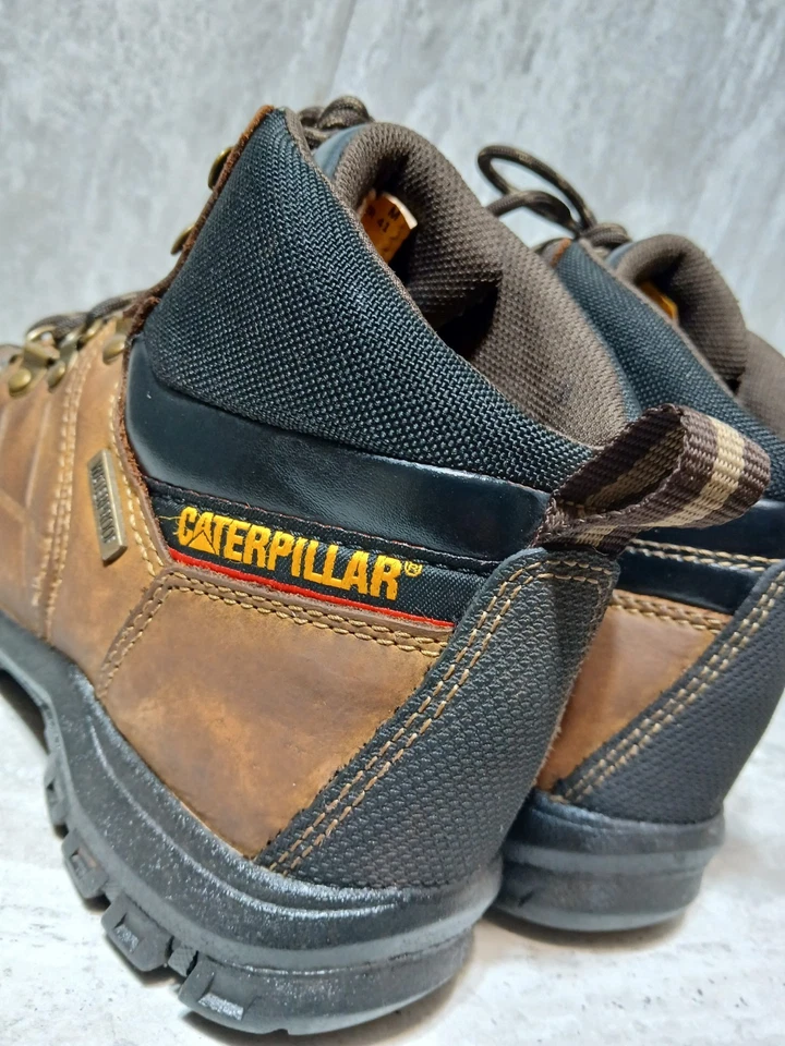 Botas Caterpillar Para Hombres 8 M Umbral Impermeables Puntera de Acero Ropa de Trabajo Cat Marrón Foto 4 de 4